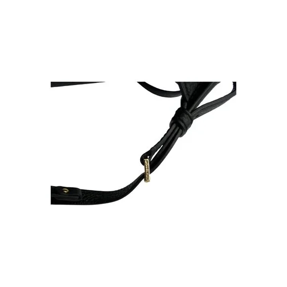 Michael Kors Bedford Black Drawstring Backpack with Gold Hardware - Picture 10 of 12